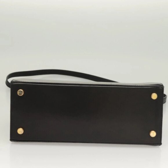 Salvatore Ferragamo Vala Hand Bag Leather 2way Brown Gold Auth ac3835 - Picture 6 of 16